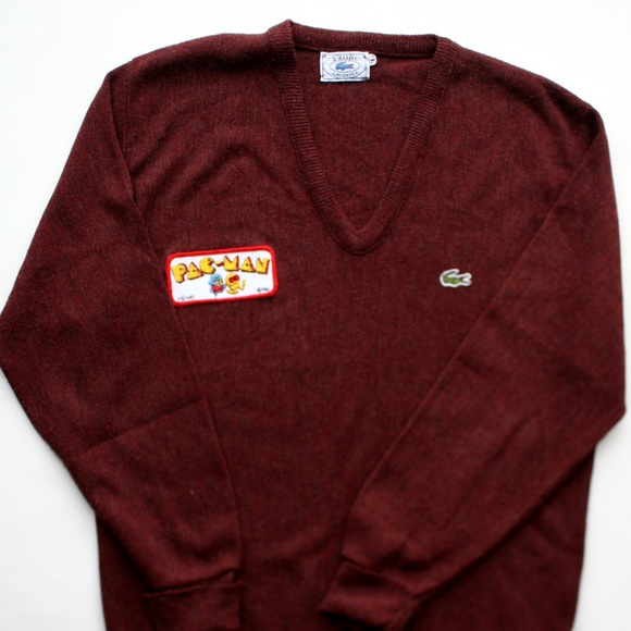 Vintage Izod Lacoste Pac-Man Pullover Sweater - Picture 2 of 8